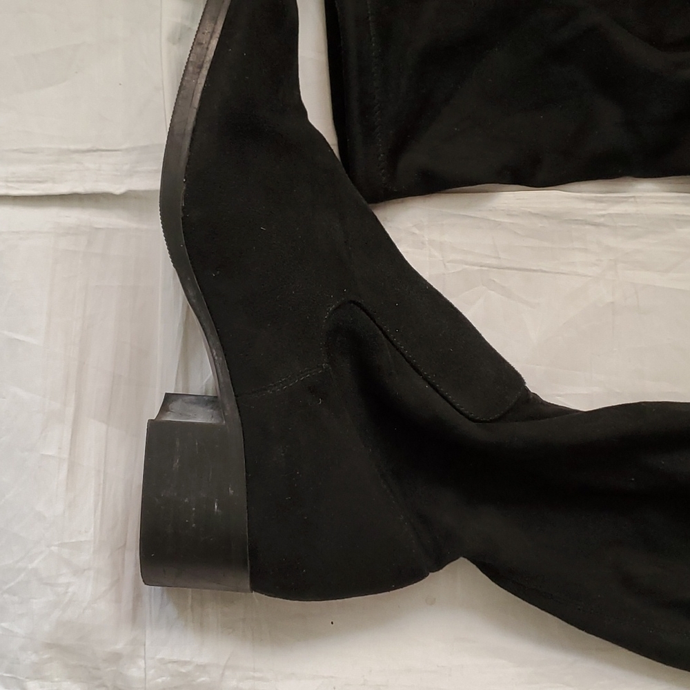 Zara woman's black knee high suade boots size 10 - Picture 4 of 15